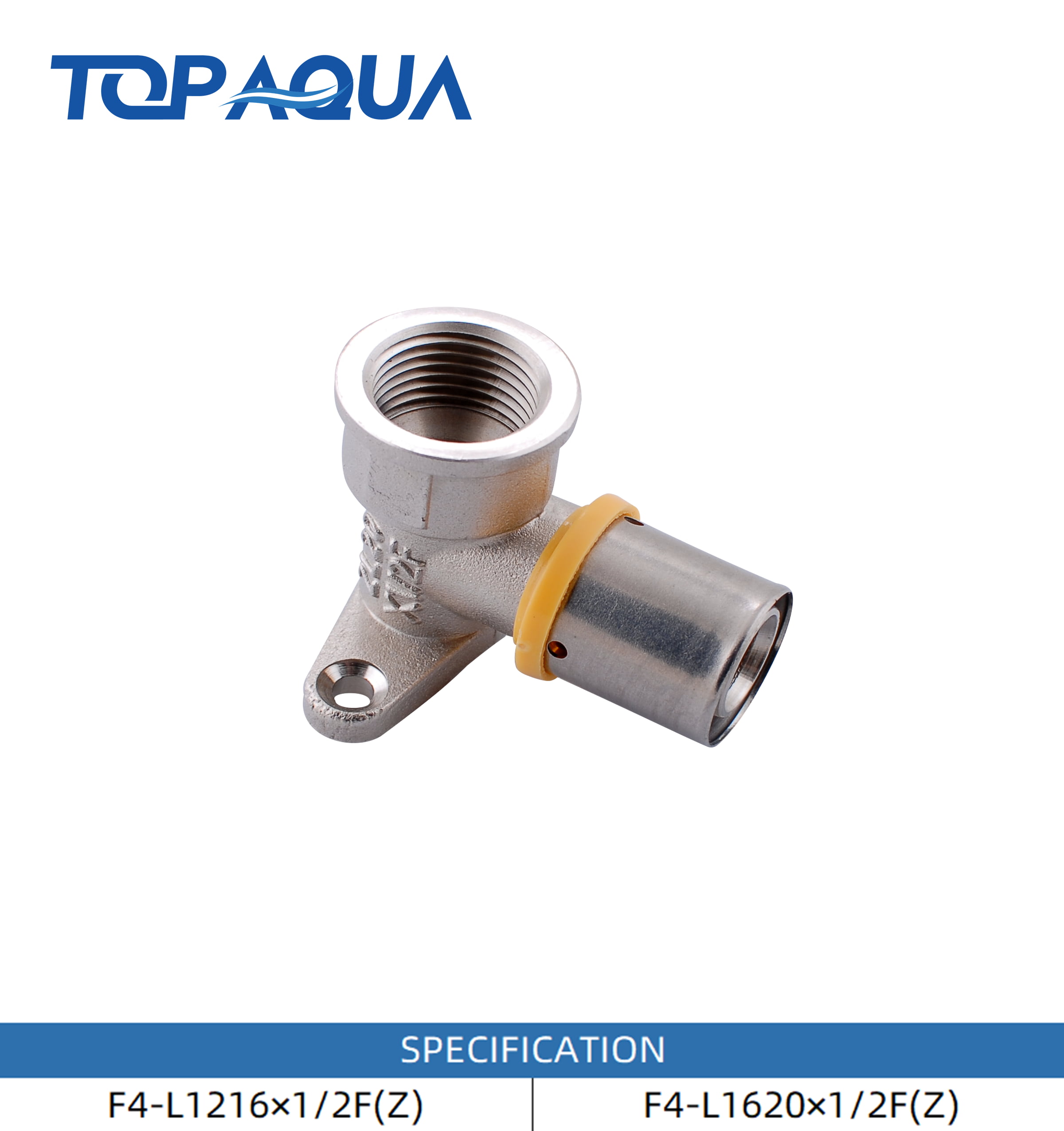 Gas fittings wall-plated female elbow