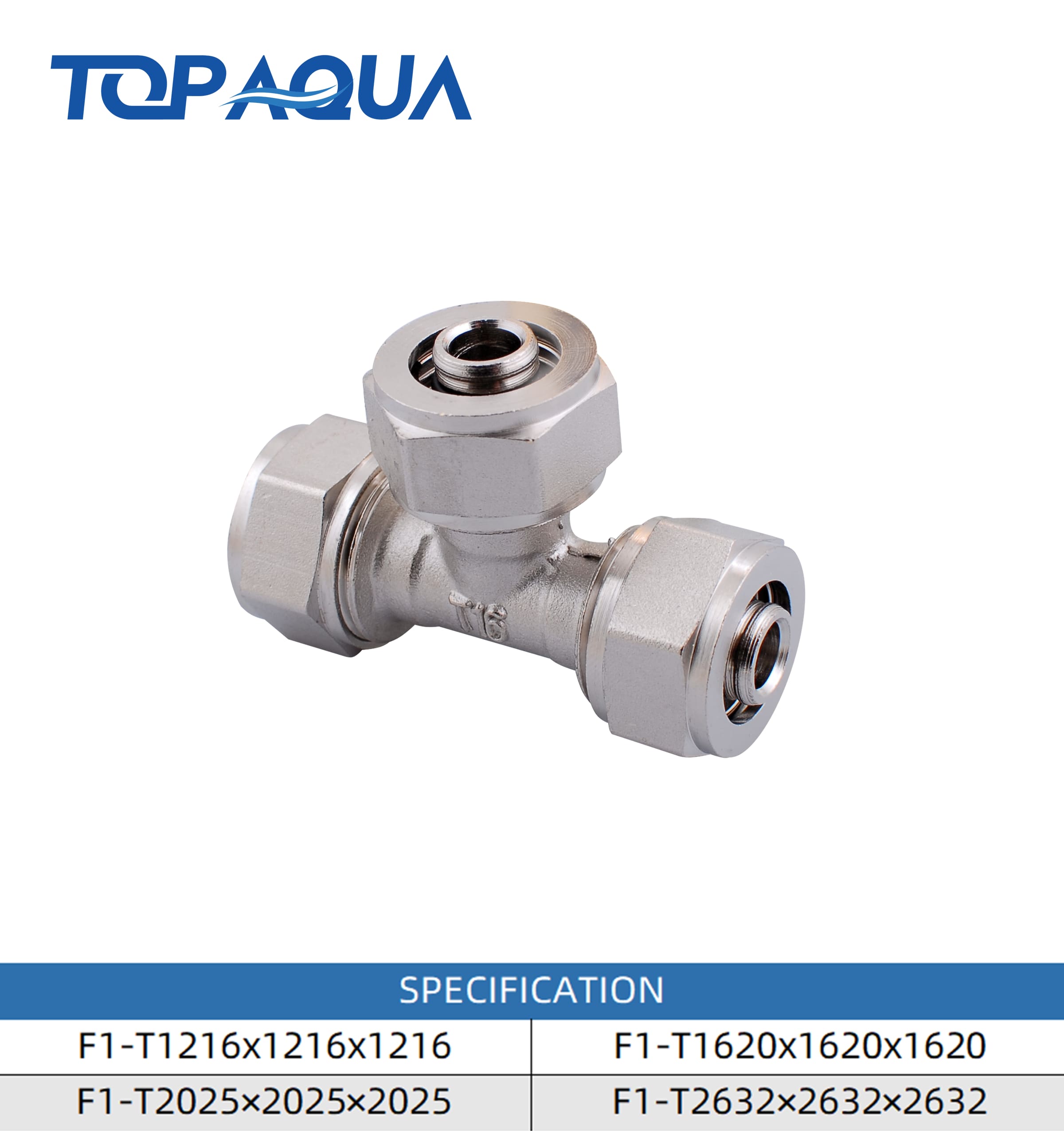 Compression fittings equal tee