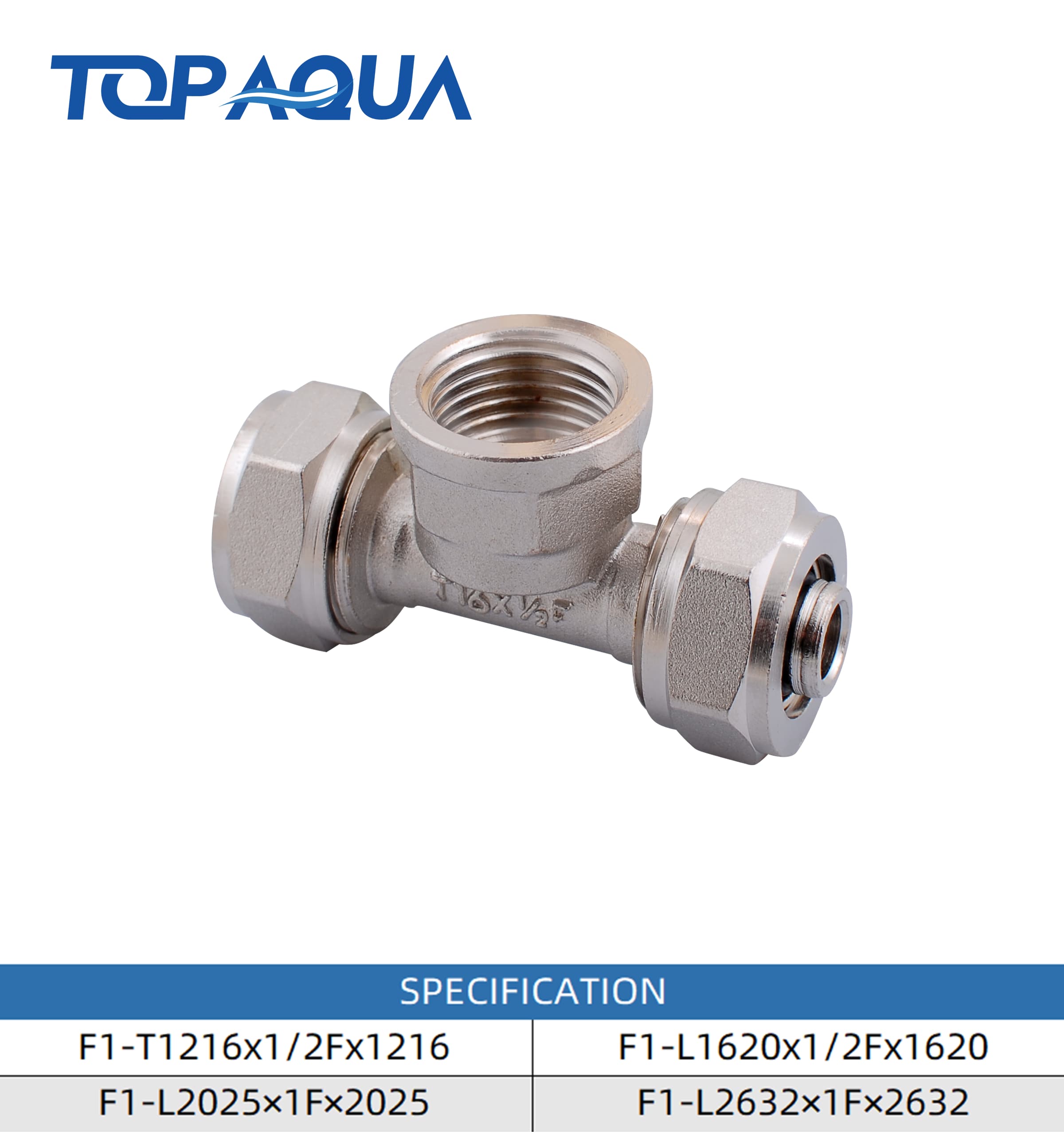 Compression fittings female tee