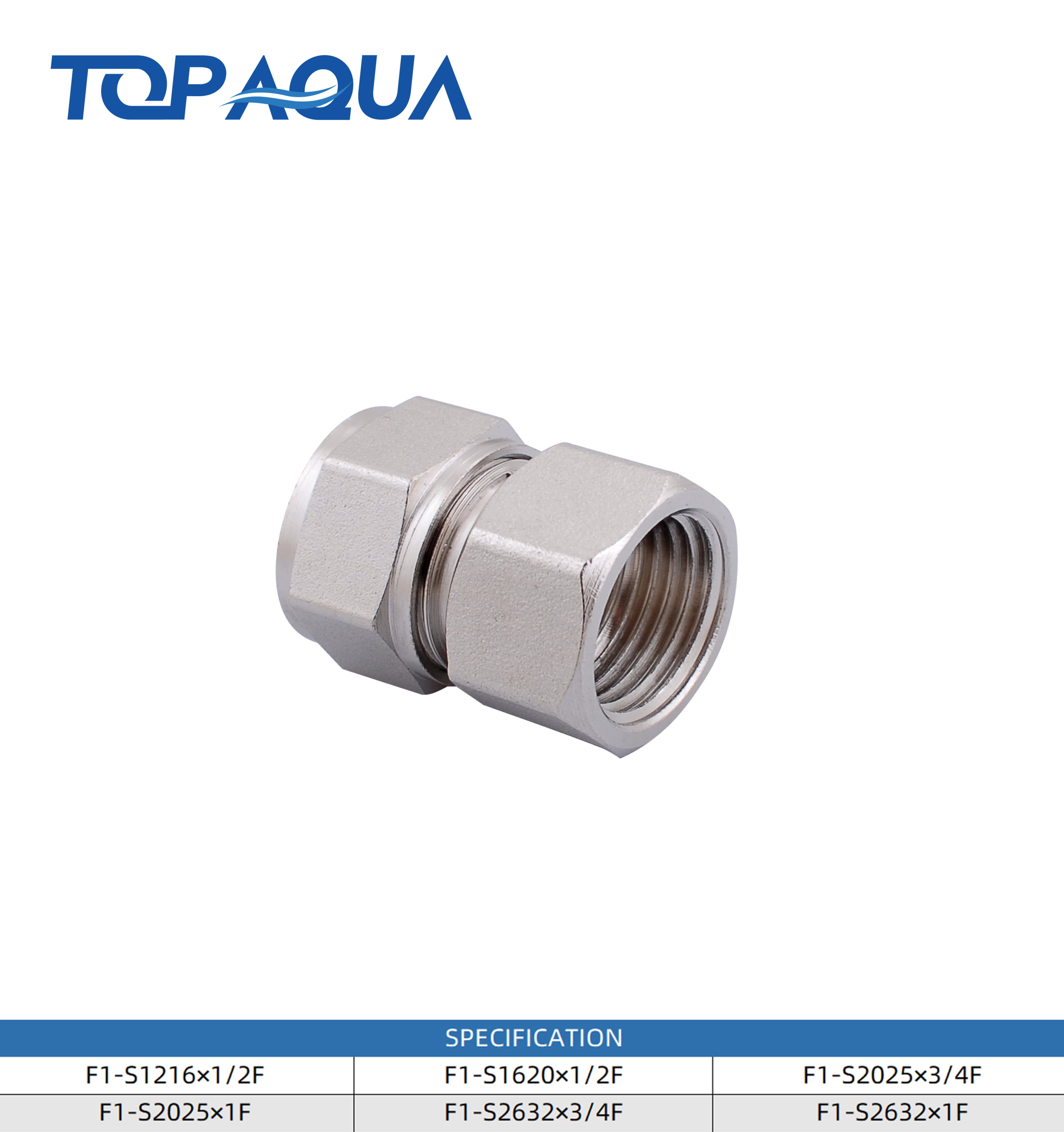 Compression fittings female straight union