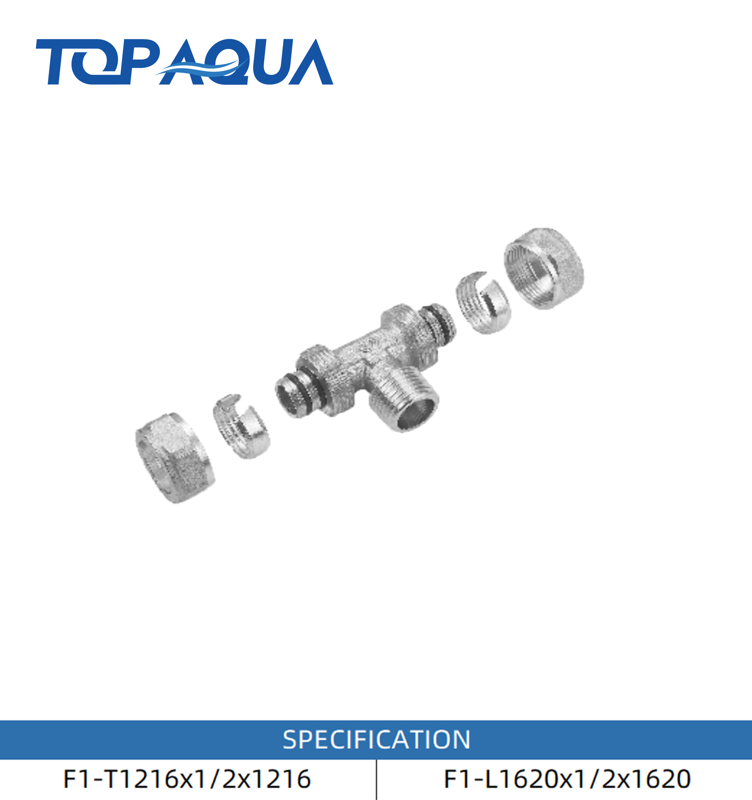 Compression fittings male tee
