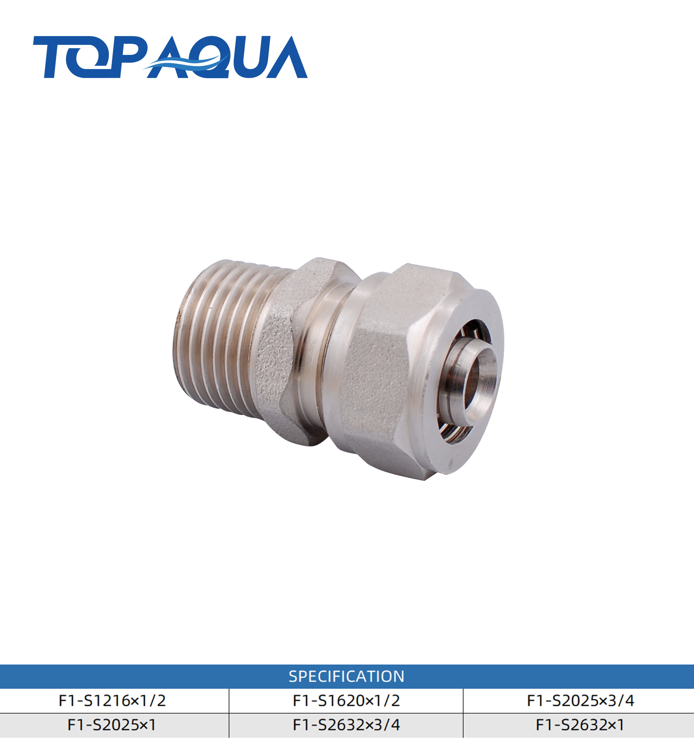 Compression fittings male straight union