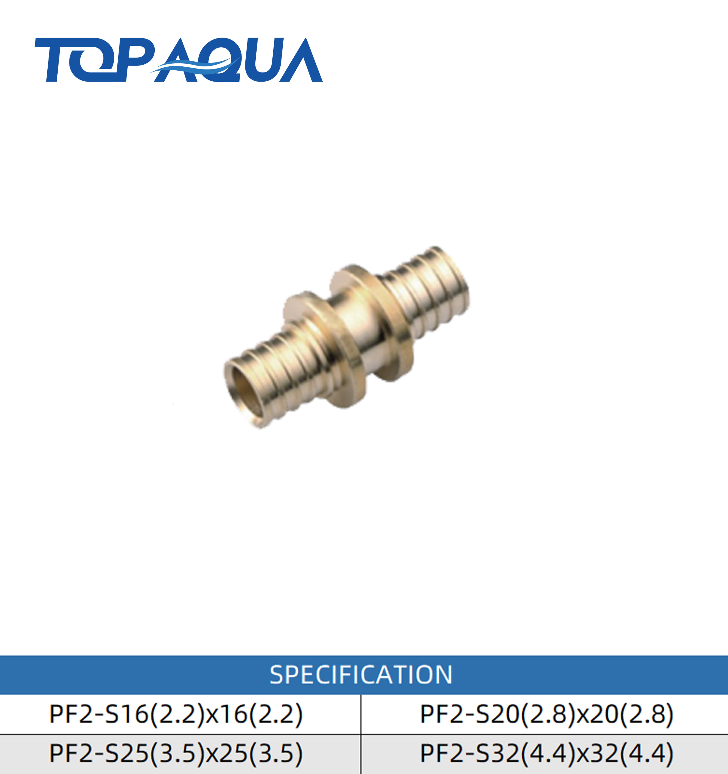 PF2 pull-on fittings equal straight union
