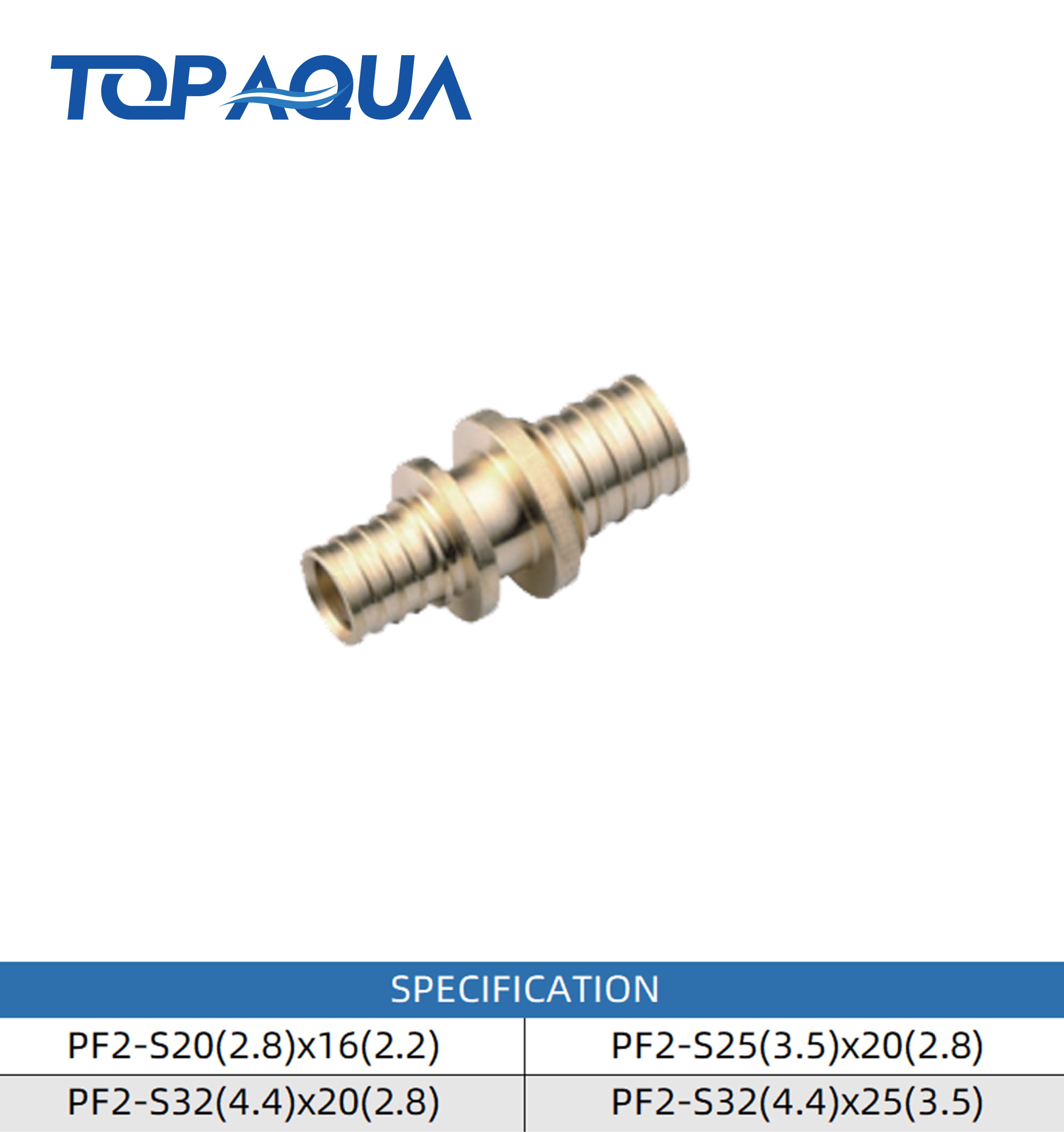 PF2 pull-on fittings unequal union