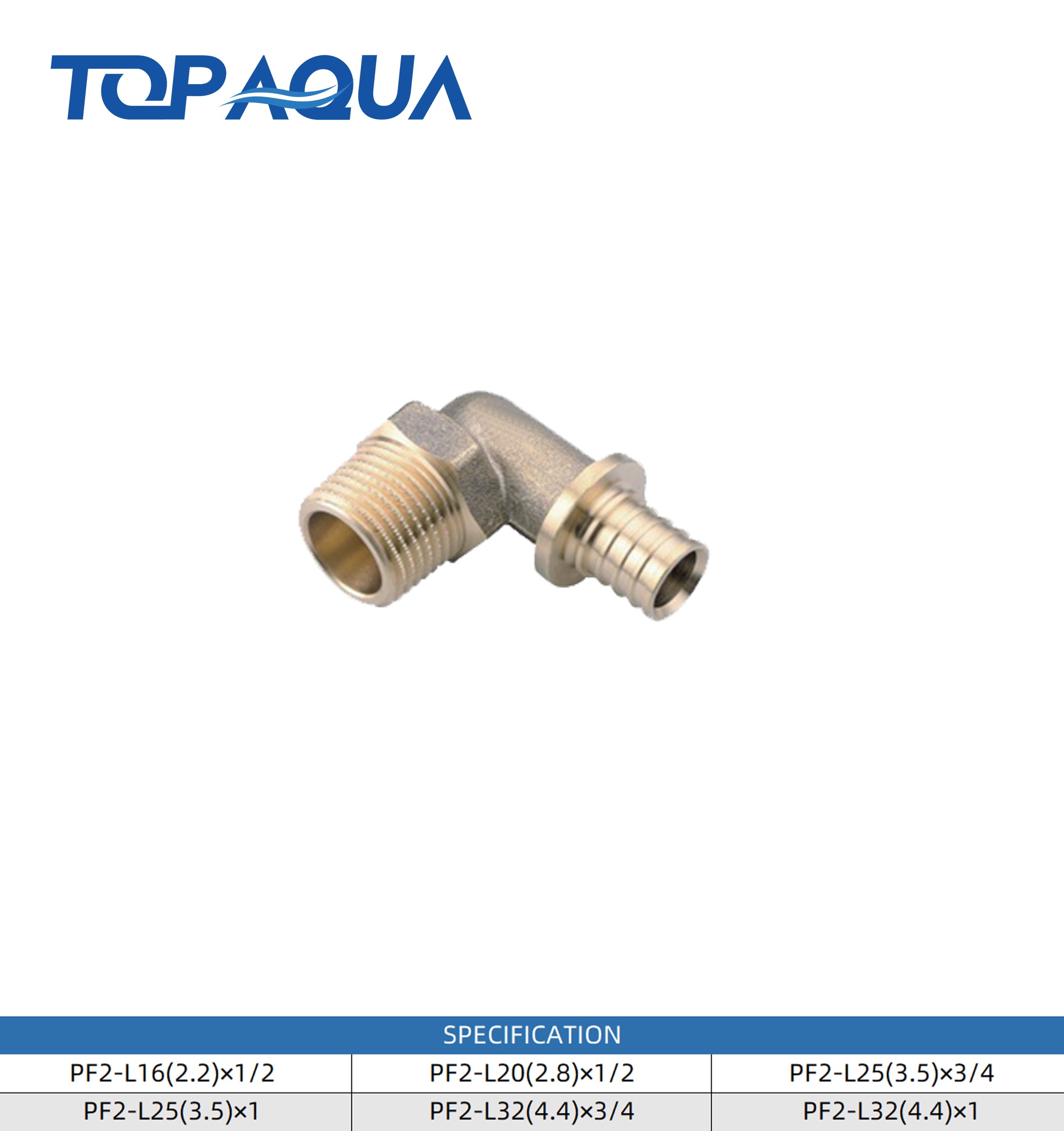 PF2 pull-on fittings male elbow