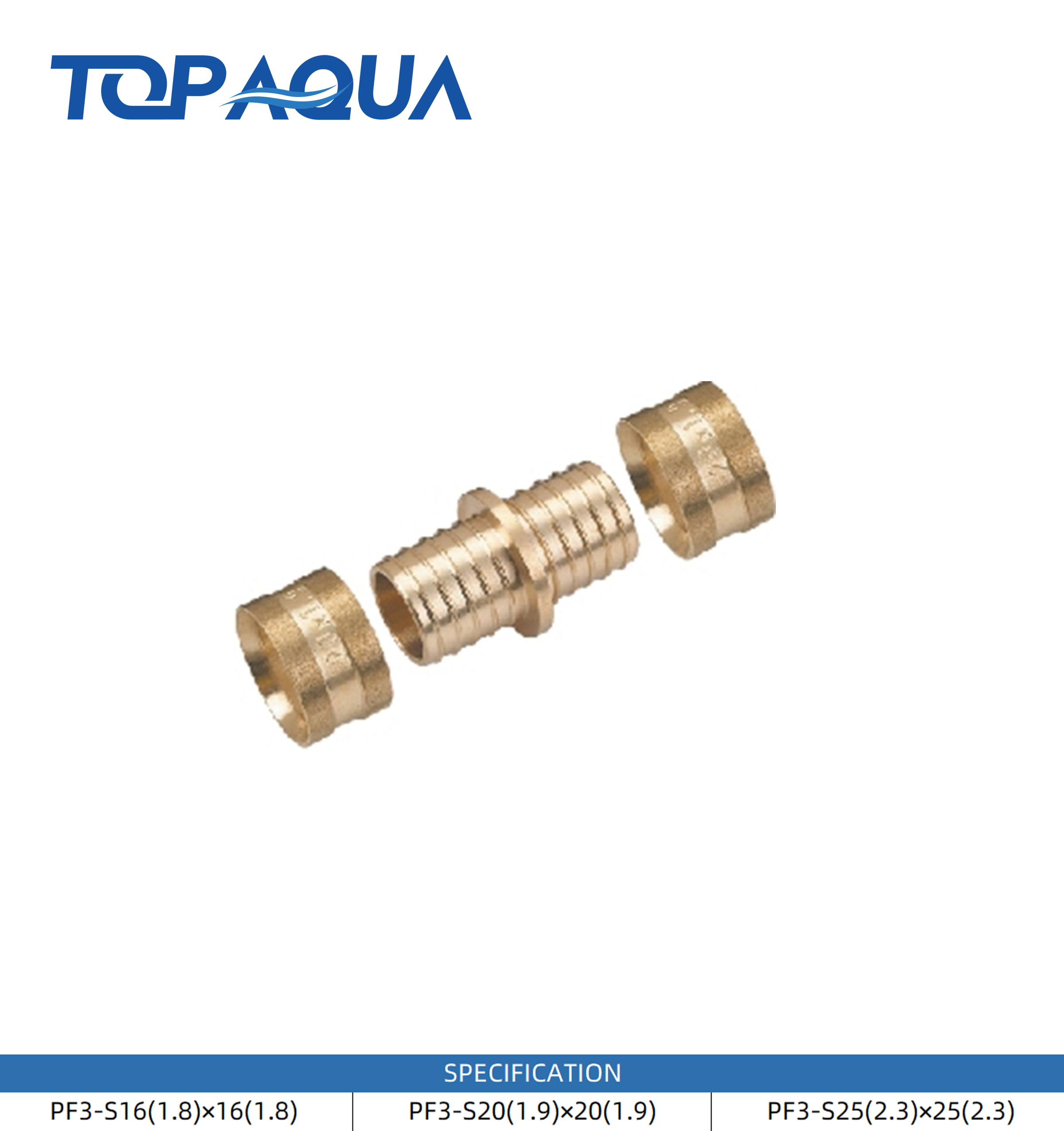 PF3 pull-on fittings equal straight union