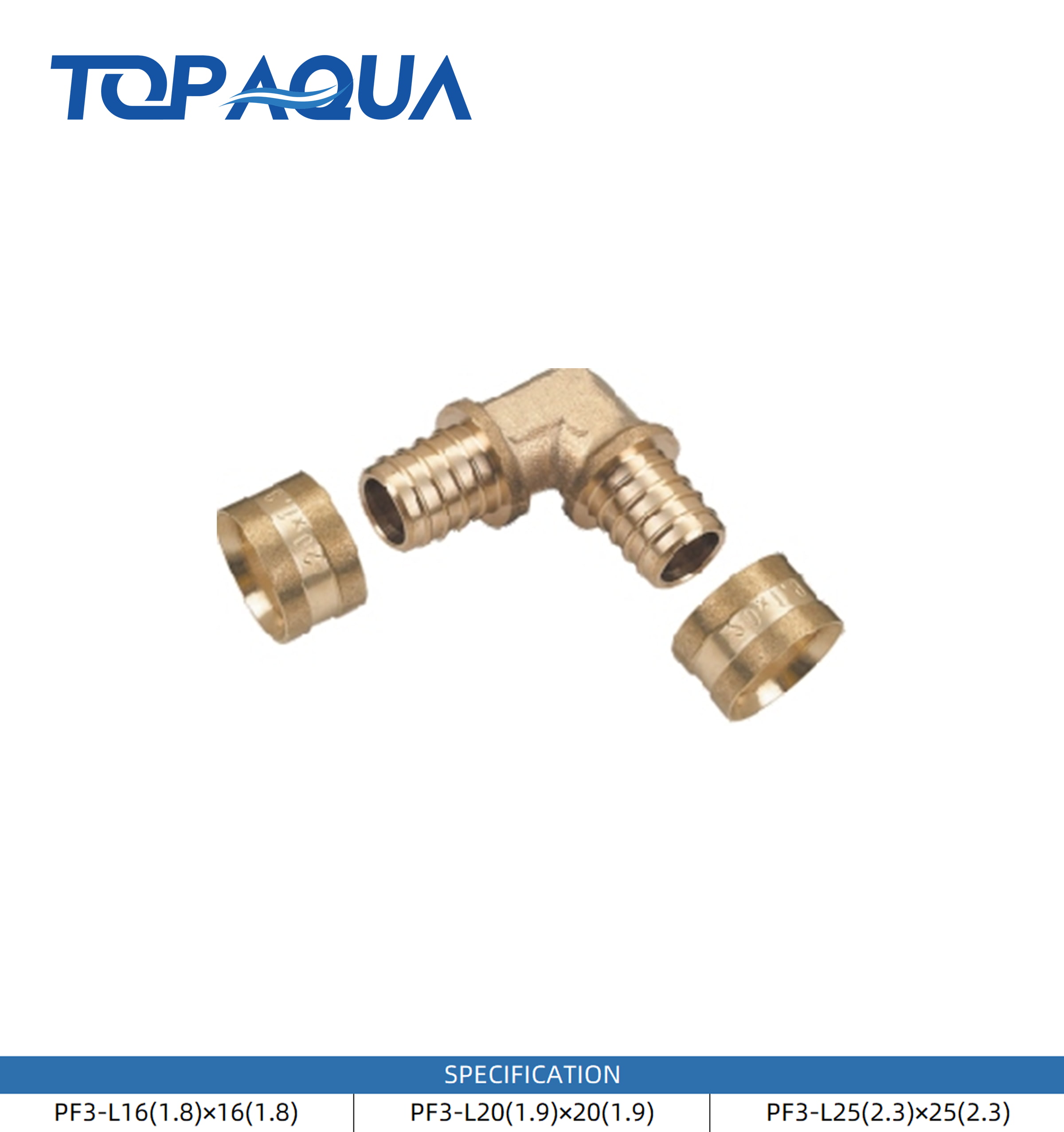 PF3 pull-on fittings equal elbow
