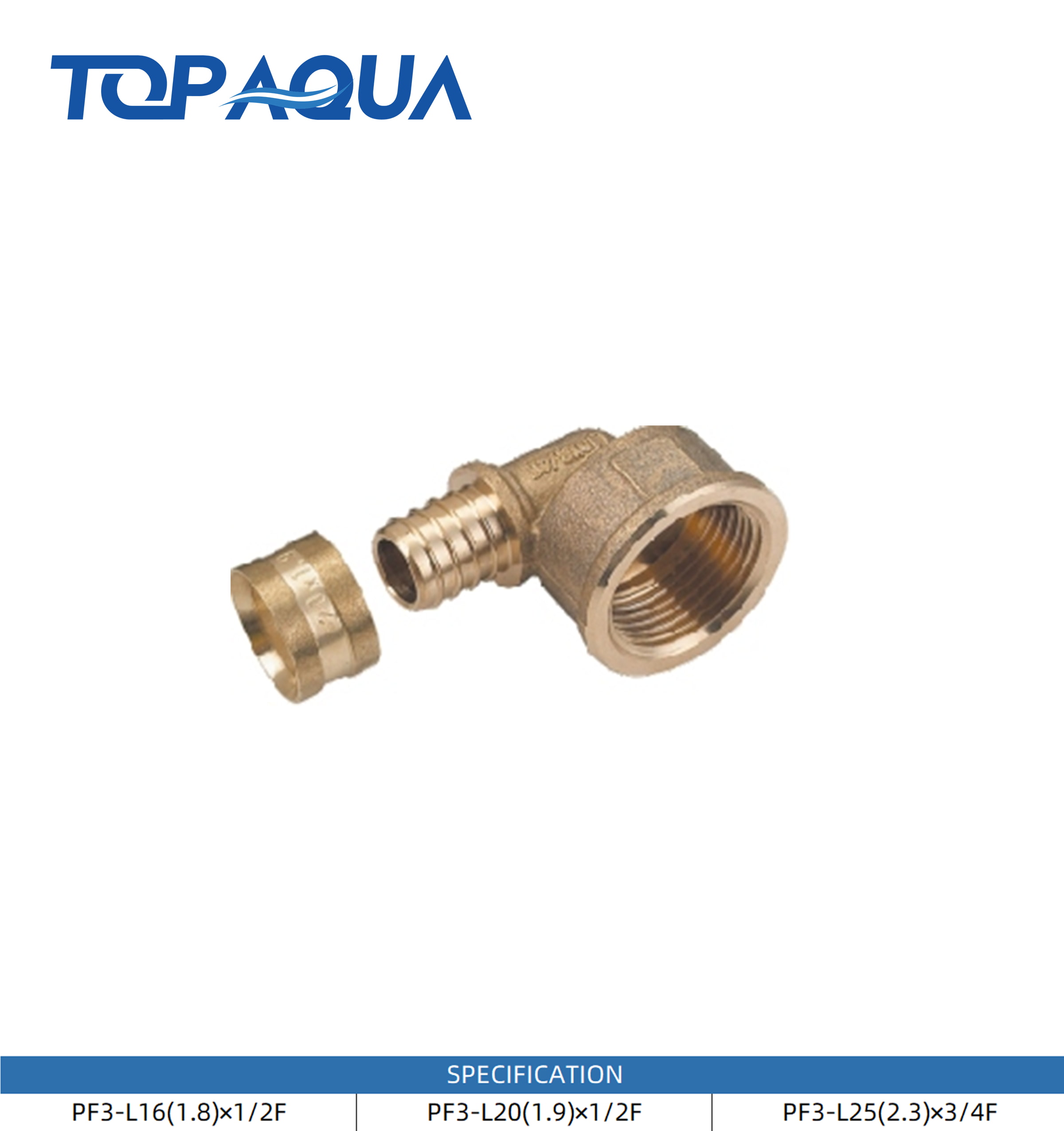 PF3 pull-on fittings female elbow
