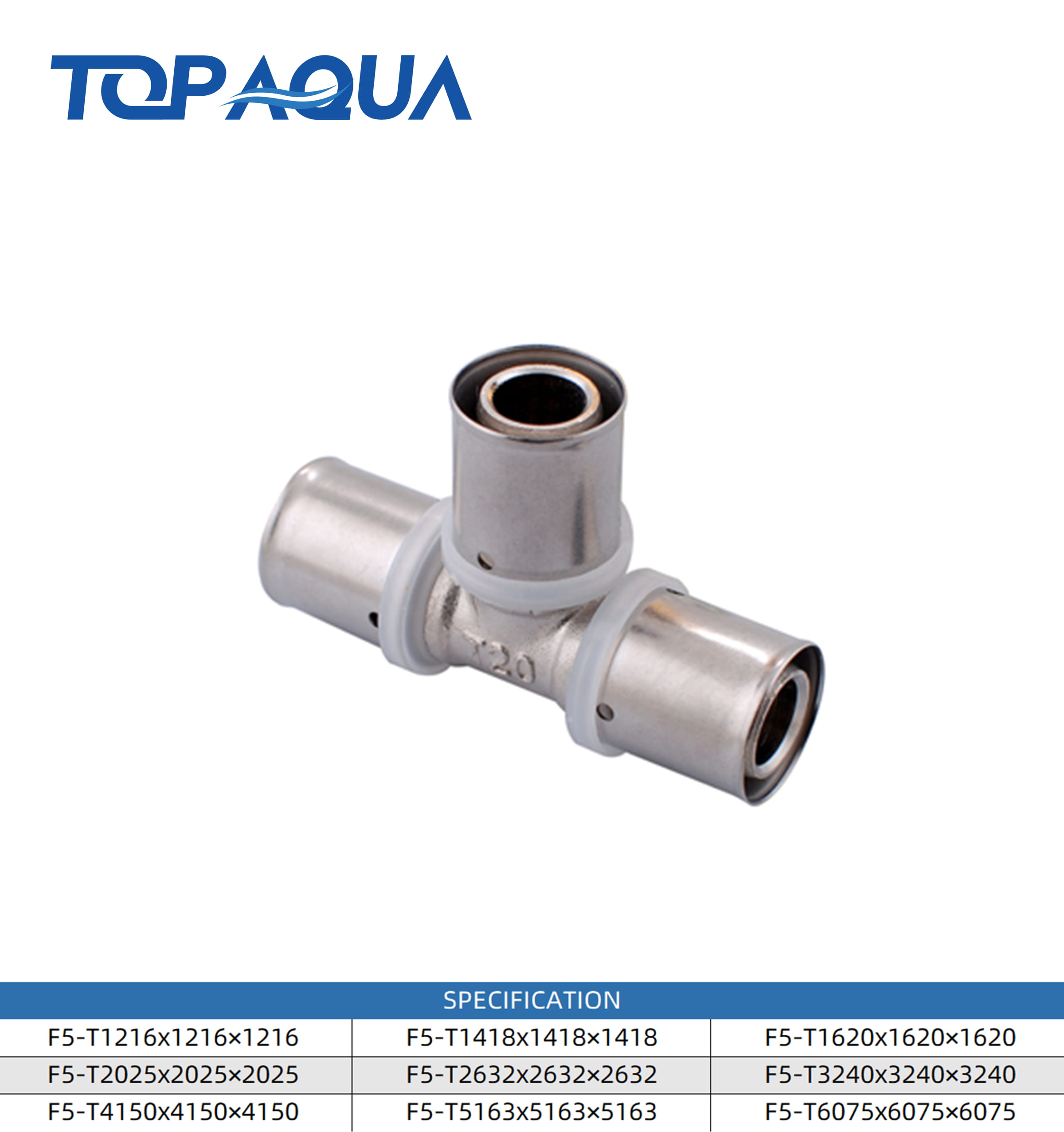 Press fittings U profile equal tee