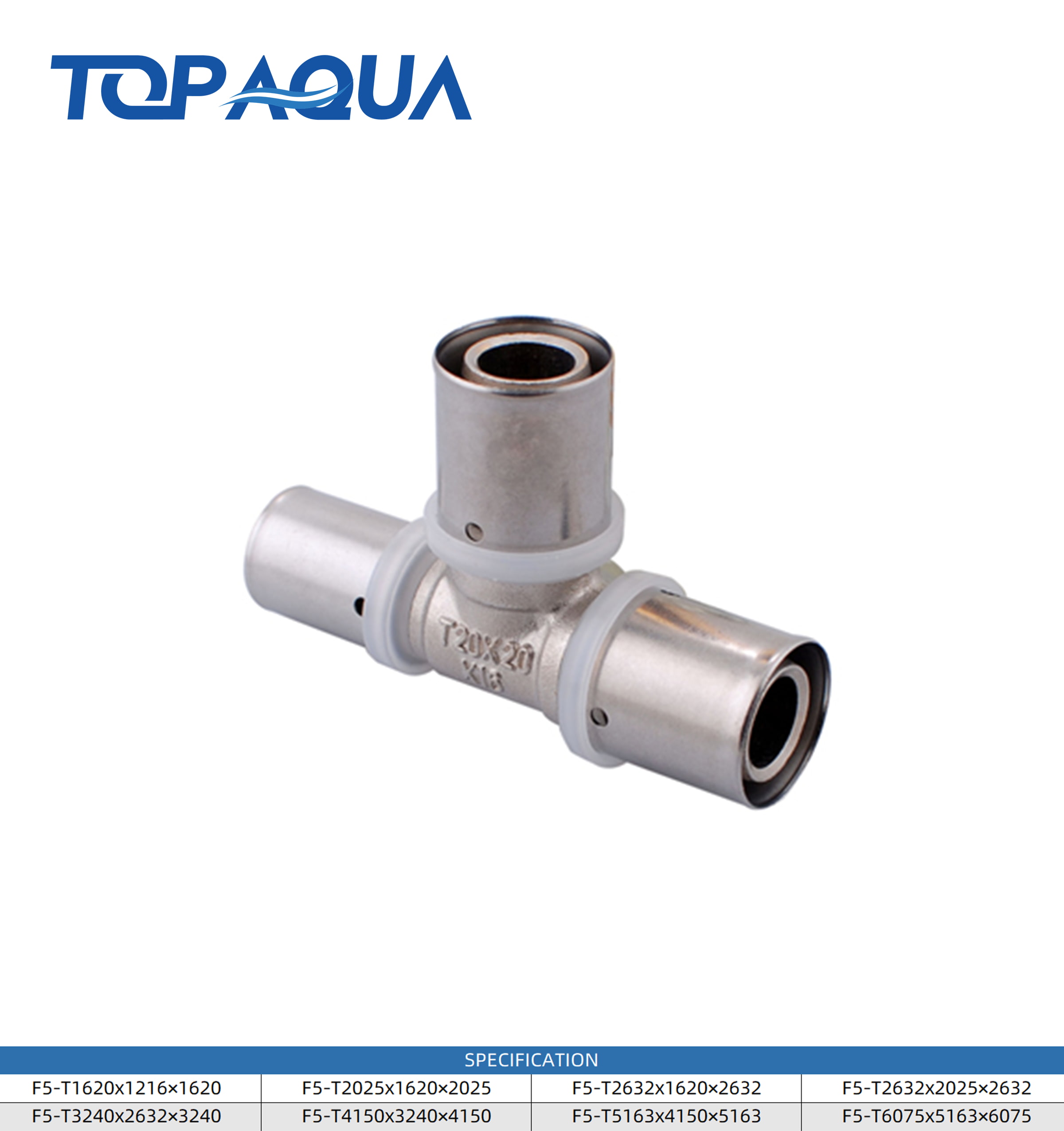 Press fittings U profile unequal tee