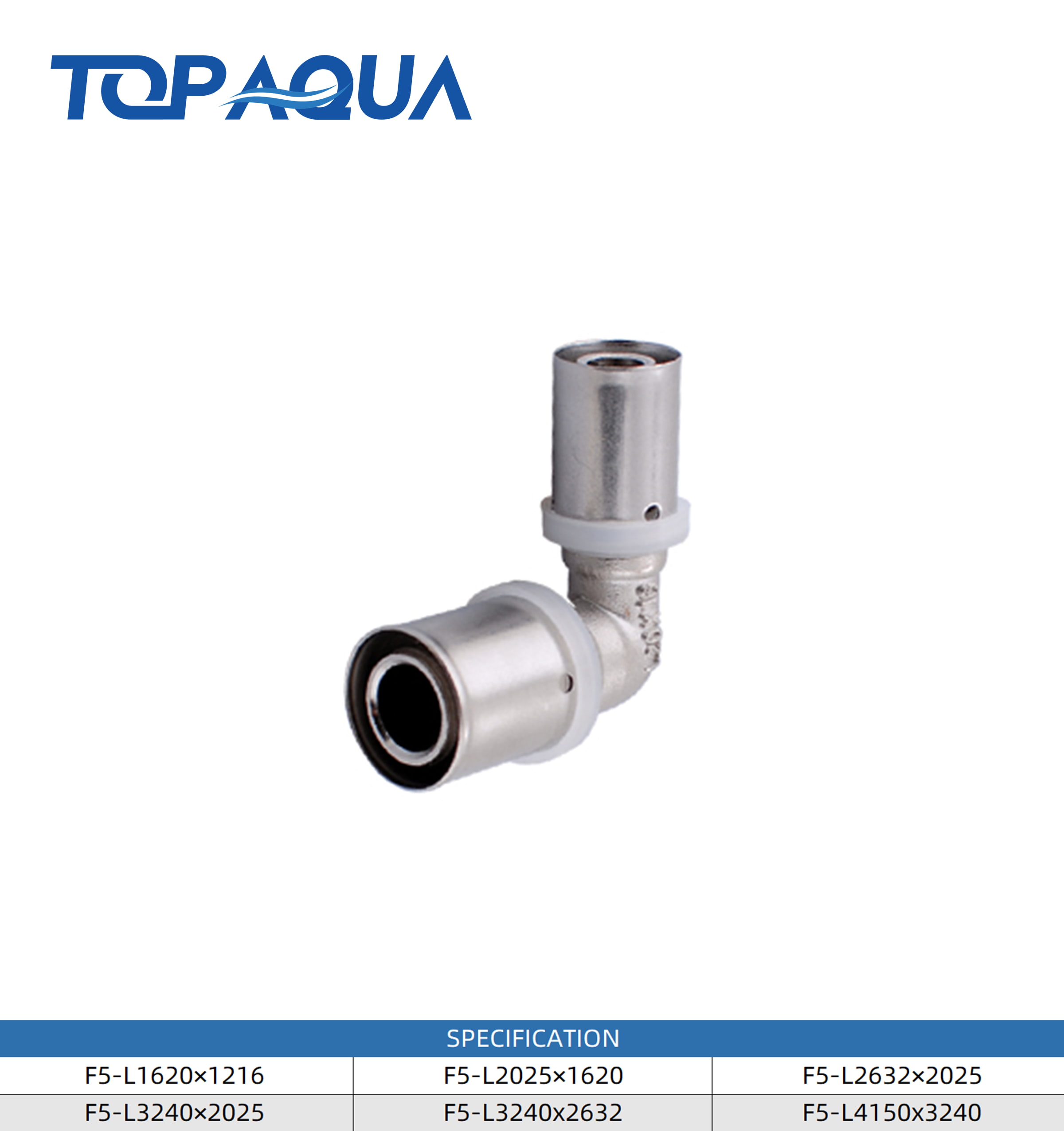 Press fittings U profile unequal elbow